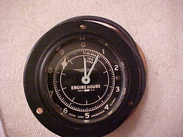 Vintage engine hours gauge john w hobbs corp 