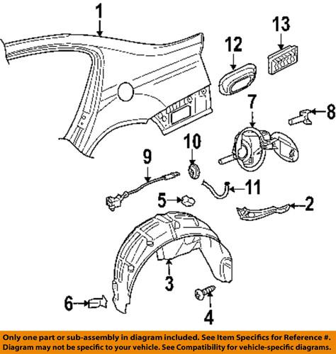 Volkswagen oem 3c5809857egru quarter panel-fuel door