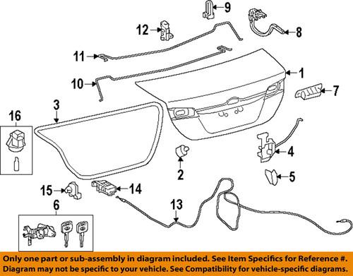 Toyota oem 6460006040 trunk/trunk part/trunk lock actuator motor