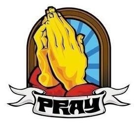 Pray praying hands religious truck sticker/vinyl decal