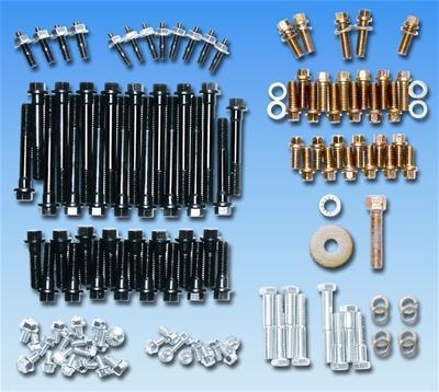 Milodon engine bolt kit steel black oxide hex head chevy small block set 83000