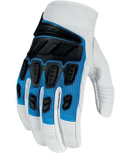 Icon hooligan street motorcycle glove blue size xx-large