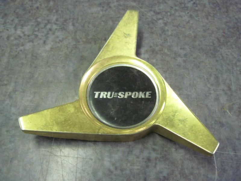 Tru spoke wheel center cap plated gold finish