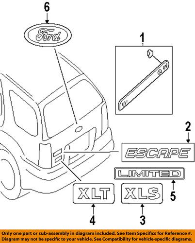 Ford oem yl8z7842528ac front door-emblem badge nameplate