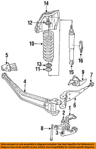 Ford oem f57z3a360a front suspension-radius arm