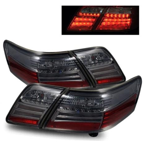 07-09 toyota camry smoked tinted led tail light w/ full led backup lamp housings