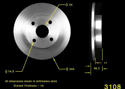 Bendix prt1297 front brake rotor/disc-disc brake rotor