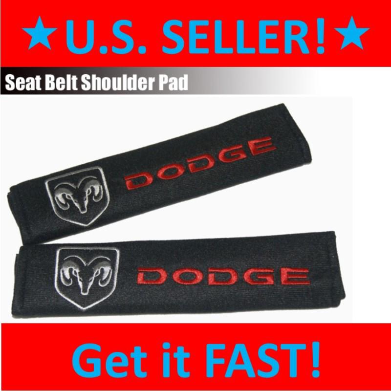 2pcs seat belt shoulder pads for dodge caravan ram charger dart - usa seller!
