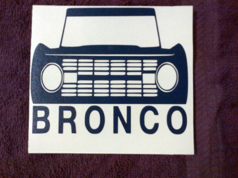 Early ford bronco vinyl decal sticker 1966-1977 classic bronco