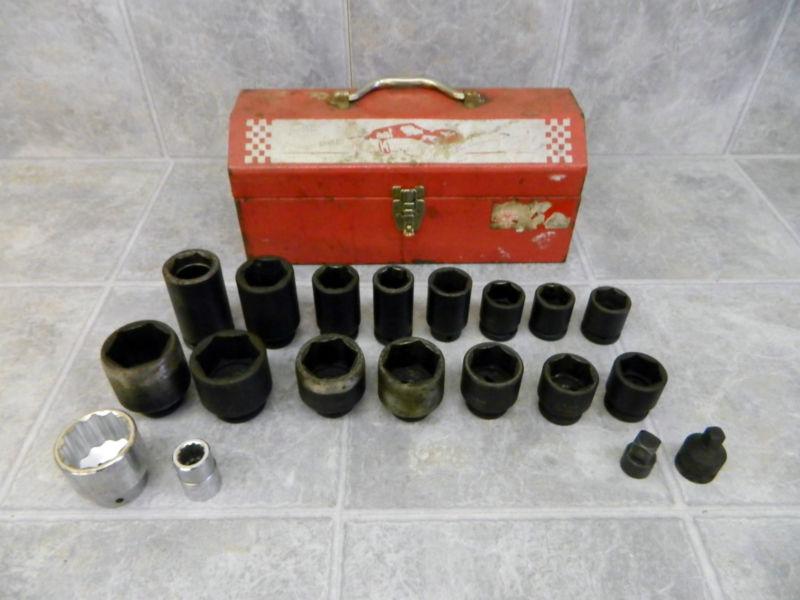 Various huge set of impact sockets 6 pt 1/2" & 3/4" drive - read for details!