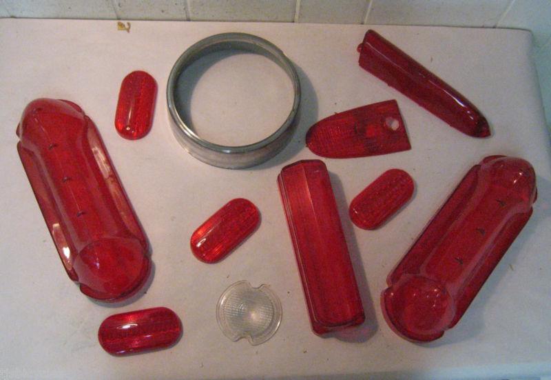 Vintage nos dietz and glo-brite tail light lens variety of lens plastic 