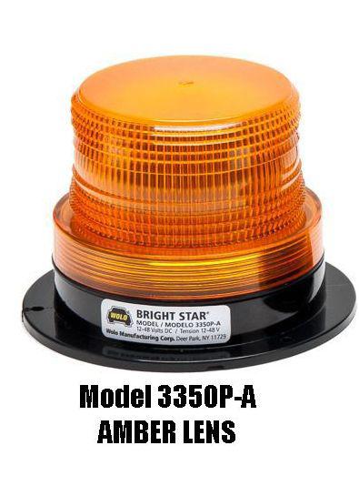 Wolo  bright star permanent mount strobe light snow plow warning light amber