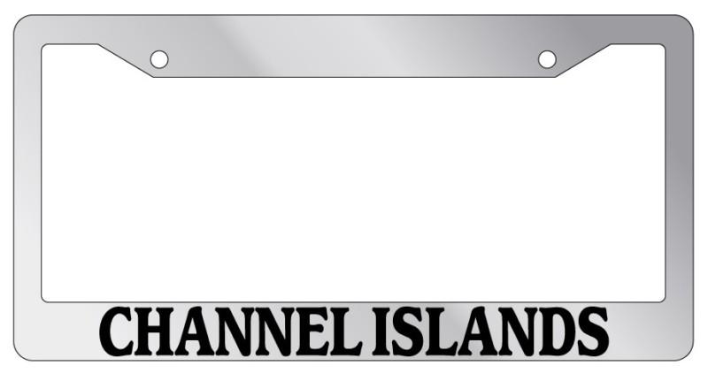 Chrome license plate frame channel islands auto accessory novelty