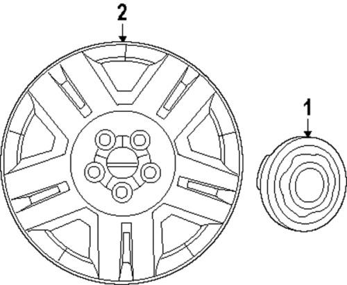 Chrysler 1sz55pakab genuine oem factory original wheel cover