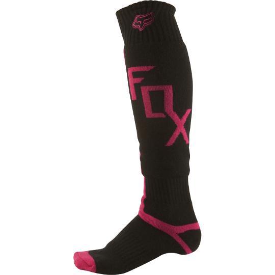 New fox racing womens mx socks sock black/pink 04172-285 mx atv offroad size m