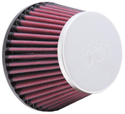 (2) k&n air filter element conical cotton gauze red 2.75" inlet dia 3.25" length