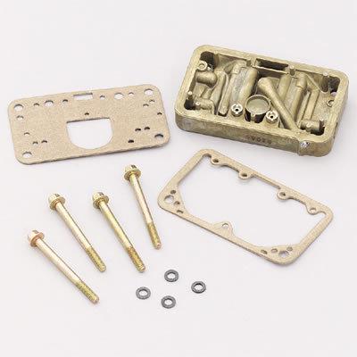 Holley metering block conversion cast aluminum gold iridited model 4160 kit