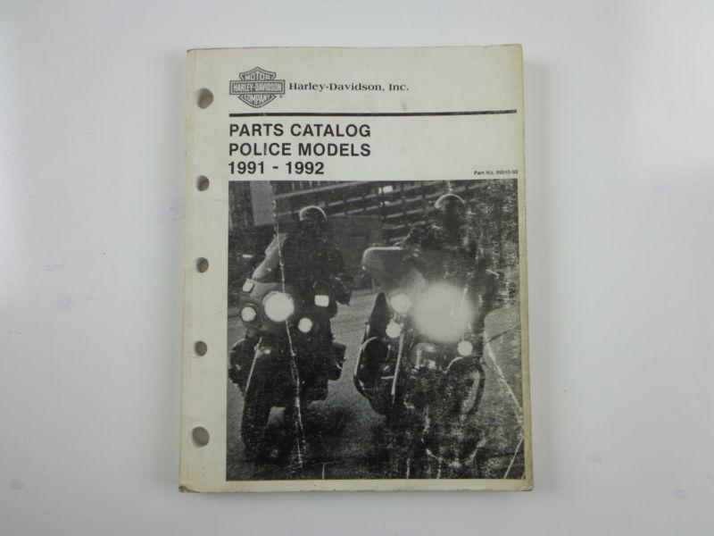 Harley davidson 1991-92 police models parts catalog supplement 99545-92 #8