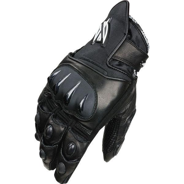 Black xxl agv sport freestyle leather/textile glove