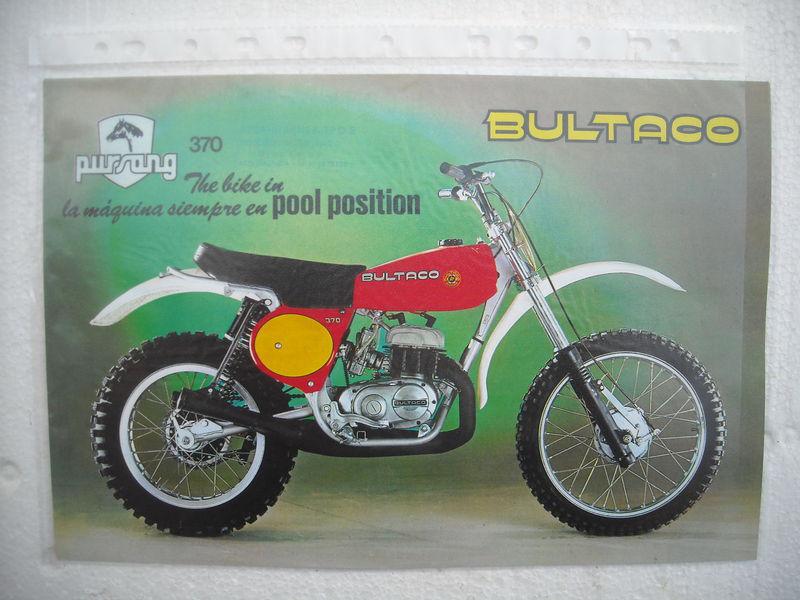 Bultaco pursang  mk9 370 cc, 168m, photocopy factory sales brochure