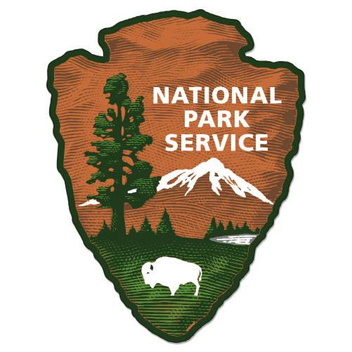 National park service car window bumper sticker 5" x 3"