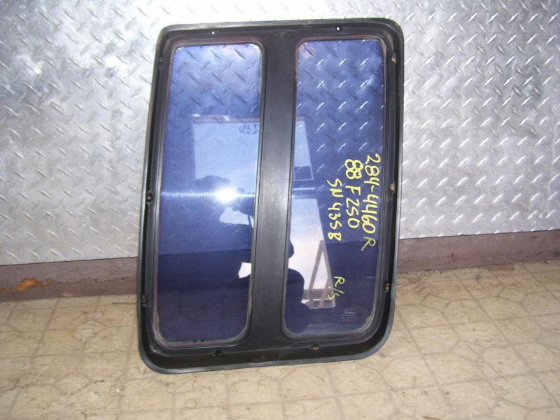 80-91 ford f150 f250 f350 f450 pickup right passenger side quarter glass window