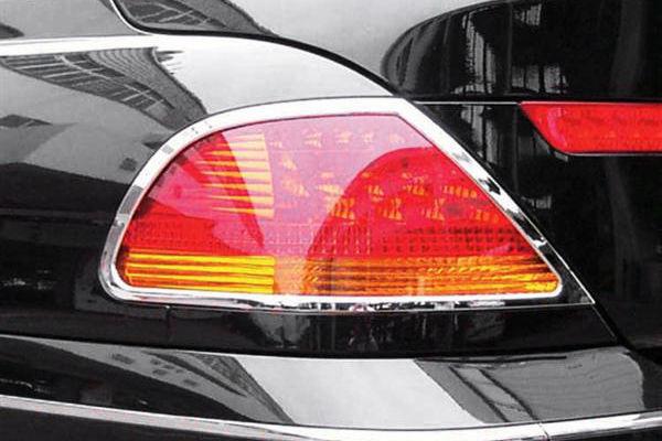 2002-2005 bmw 7 series e65 taillight lamp tail lights chrome trim bezels