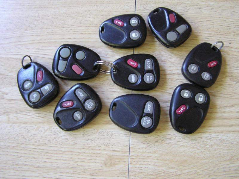 00 05 gm suv's trucks keyless entry remote fobs lot of 9 