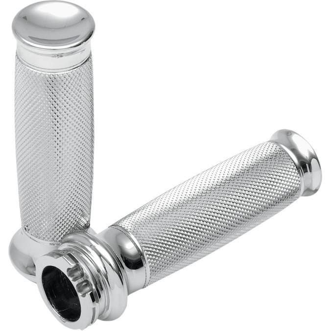 Todd's cycle vgk-1 vice grip knurled chrome  1" dual cable