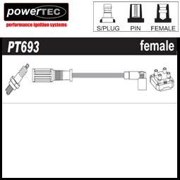 Powertec ht ignition leads fiat cinquecento 1100 sporting 1.1 l (mot 176 b2.000)