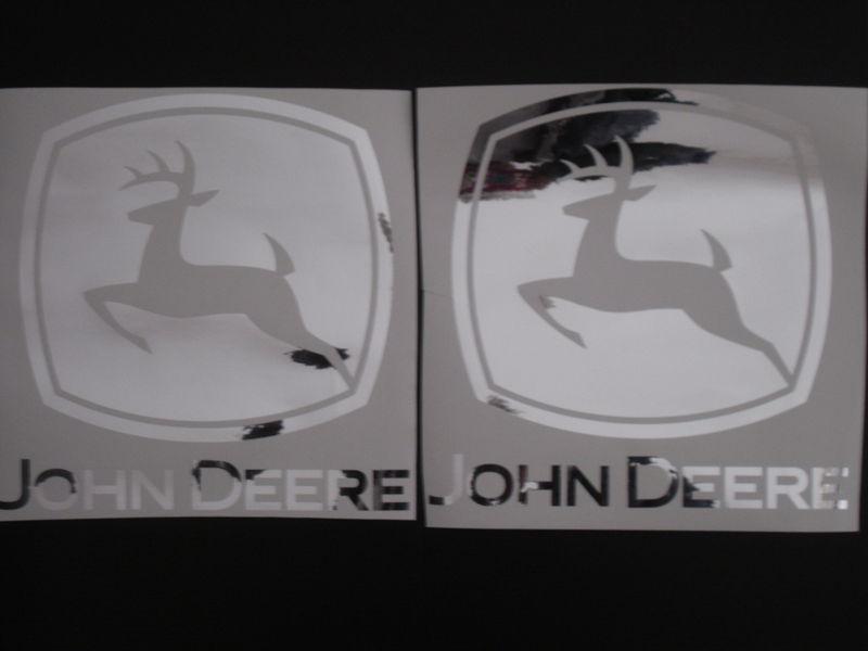 John deere tractors  mirror chrome decals