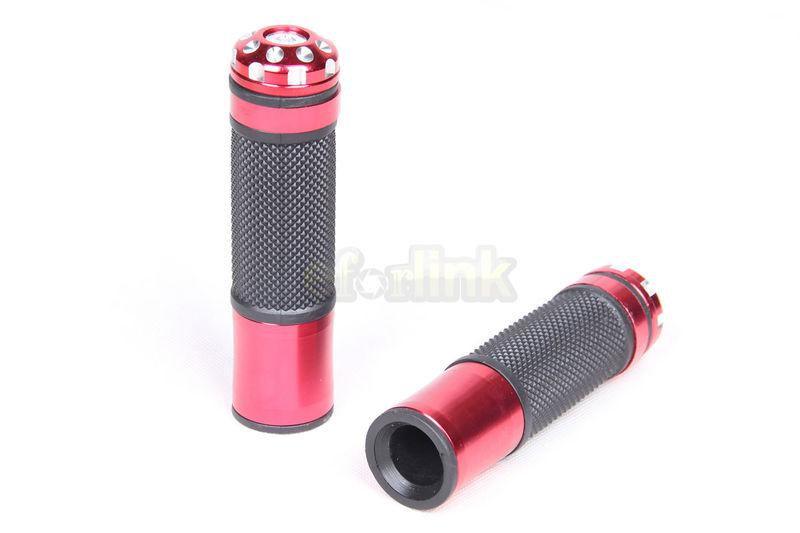 Red 7/8" handlebar motorcycle hand grips for honda yahama suzuki ninja r1 r6 .