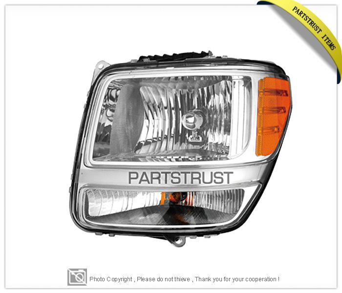 07-08 dodge nitro head lamps lights chrome clear left side oe style brand new