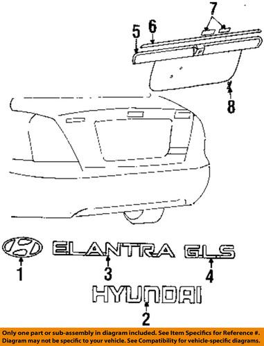 Hyundai oem 863122d001 trunk lid-emblem badge nameplate