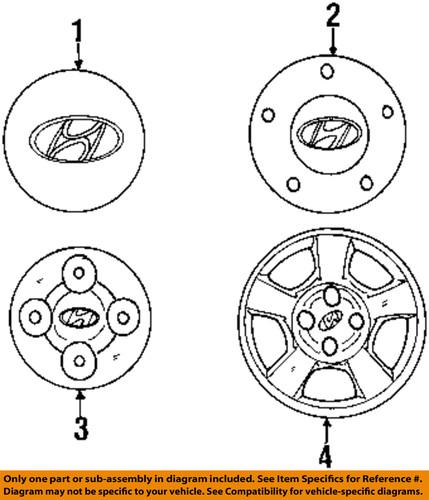 Hyundai oem 5296025600 wheels-wheel cover