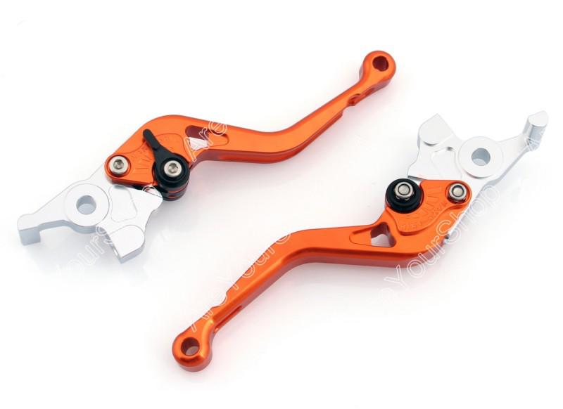 Short adjustable brake clutch levers yamaha t-max 2008-2011 orange