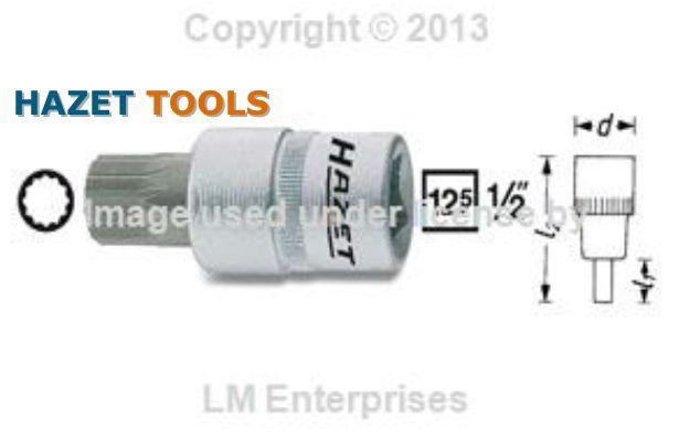 Hazet 18 mm xzn spline bit 1/2" drive 45 mm blade length new