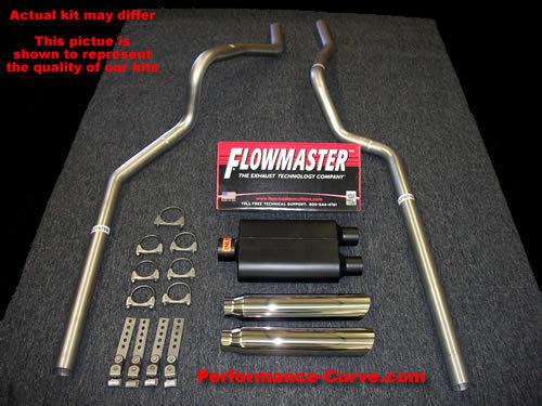 88-93 chevrolet gmc truck dual exhaust w/ flowmaster