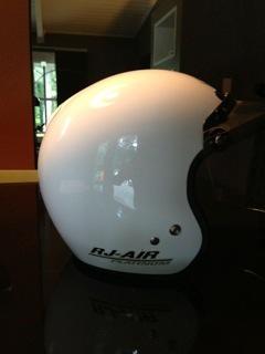 White shoei rj platinum helmet large great condition