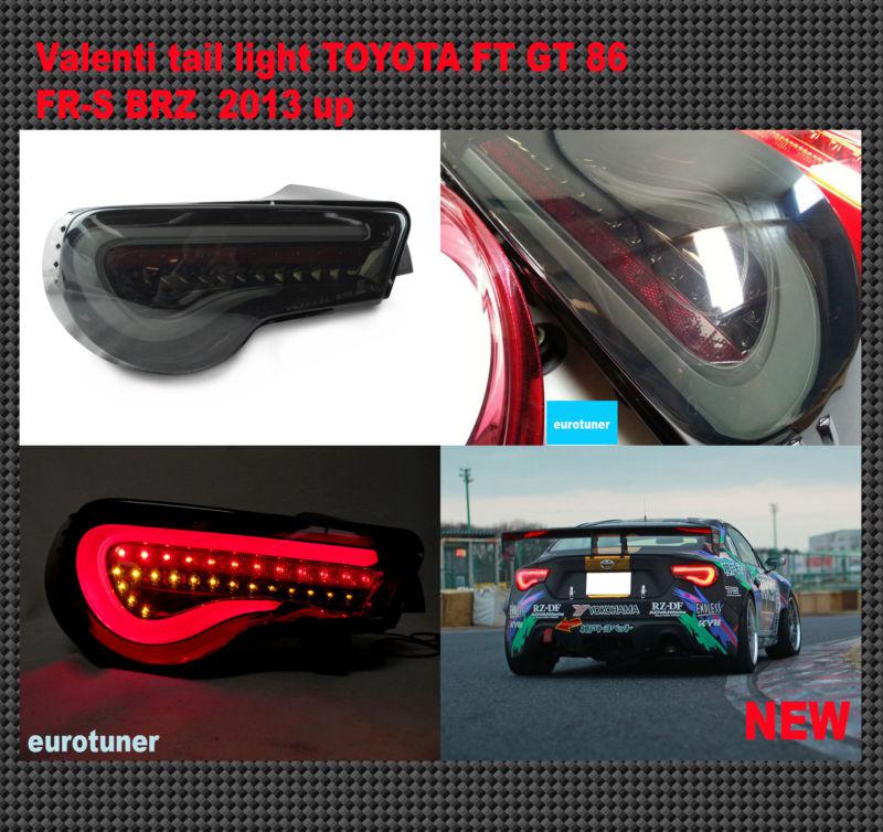 2013 up fr-s brz zn6 jdm valenti led tail lights smoked chrome