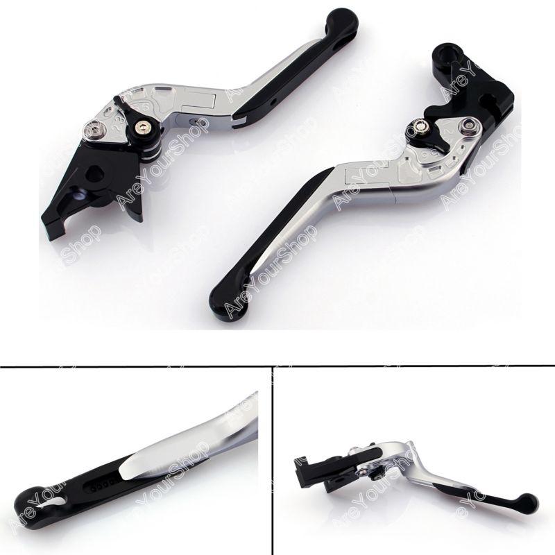 Folding extendable brake clutch levers triumph speed triple daytona 675 r silver