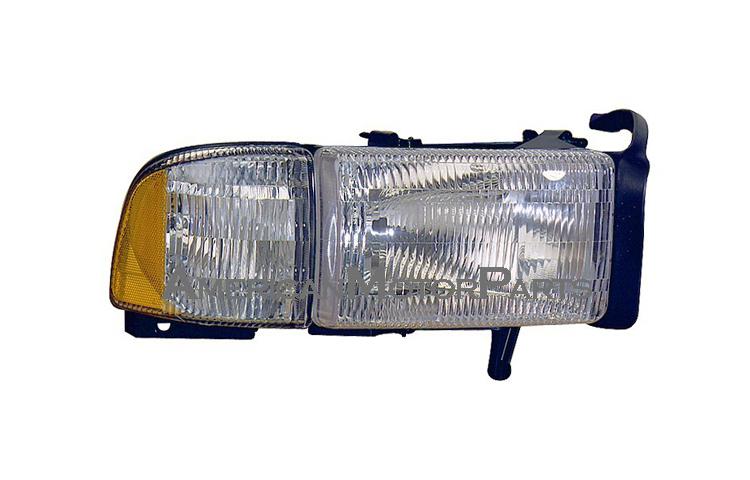 Right passenger side replacement headlight head lamp w/ cornering lamp dodge ram