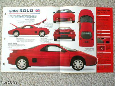 1989 / 1990 panther solo imp brochure