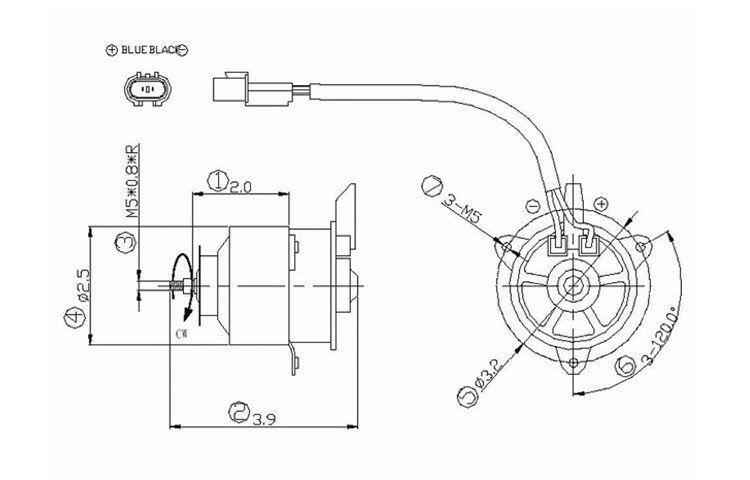 Radiator cooling fan motor 97-02 mitsubishi mirage manual trans 1.5 1.8 mr188156