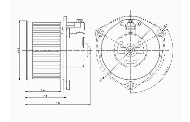 Replacement blower motor assembly 97-99 98 1997-1999 oldsmobile cutlass 52474449