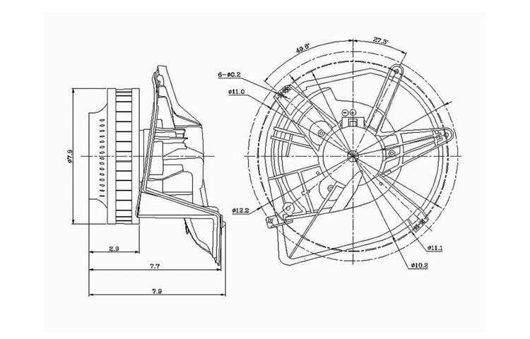 Replacement blower motor assembly cadillac buick oldsmobile pontiac 52495490