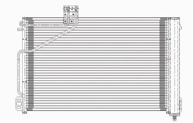 Replacement ac condenser 01-05 mercedes benz c class 03-05 clk class 2035001254
