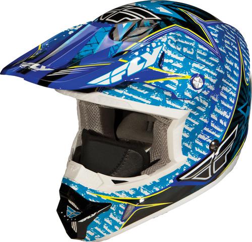 Fly racing aurora motorcycle helmet blue x-small