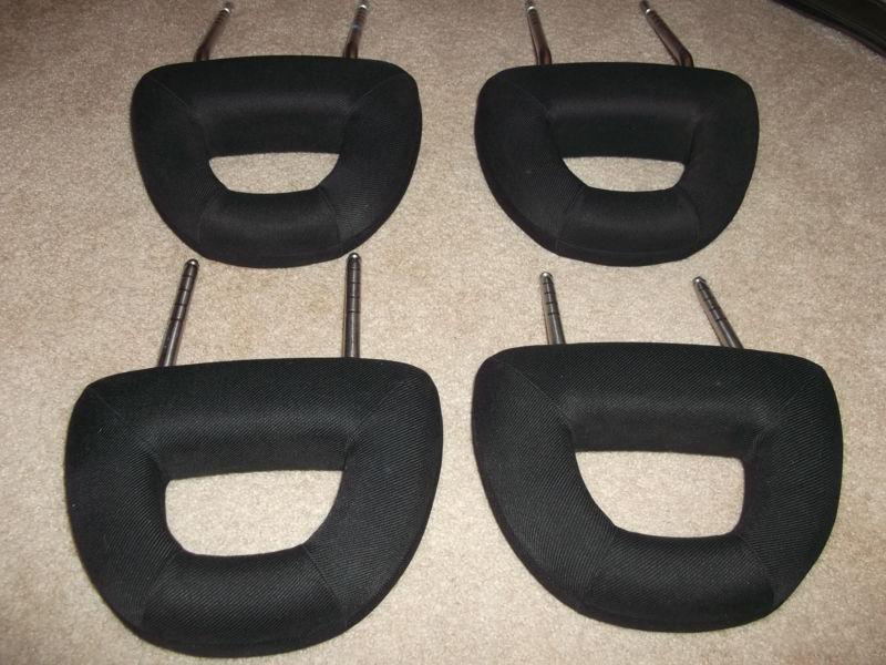 98-05 volkswagon beetle headrests head rests set of 4 cloth black oem