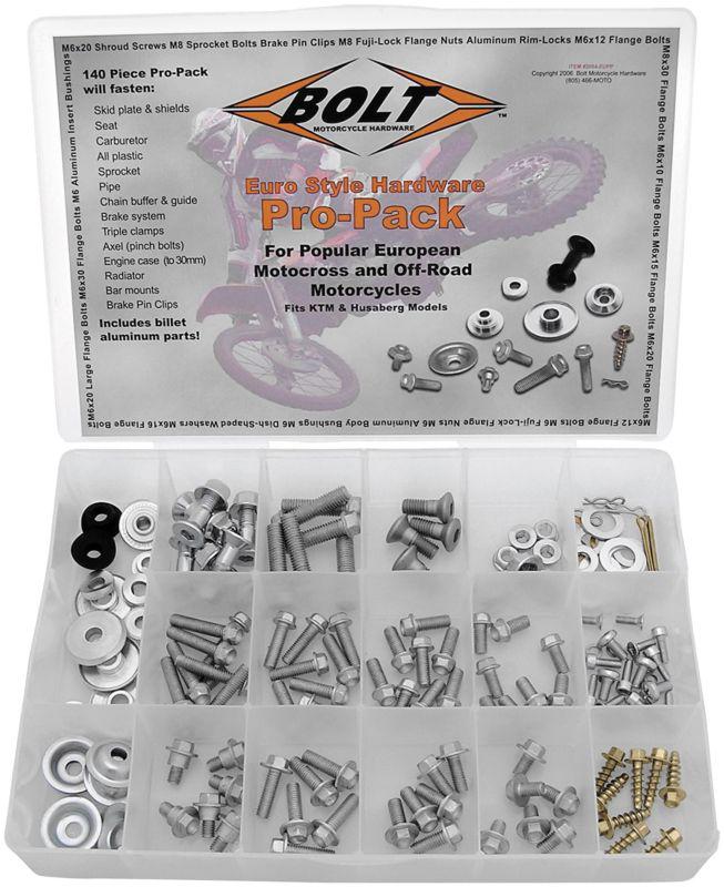 Bolt motorcycle hardware 93-13 ktm 250sx: bolt euro pro-pack silver silver